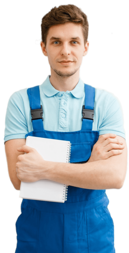 plumber at showcase with boilers plumbering store transformed